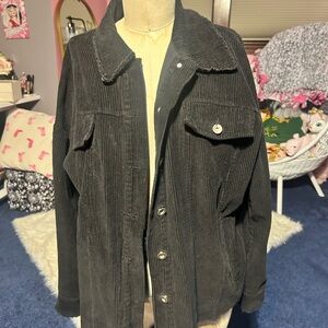 LA MIEL Black Corduroy Jacket